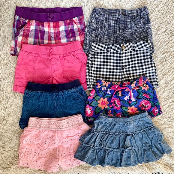 Gymboree Other - 8 Pairs of Girls Plaid/Floral/Denim Shorts Lot•Size 8